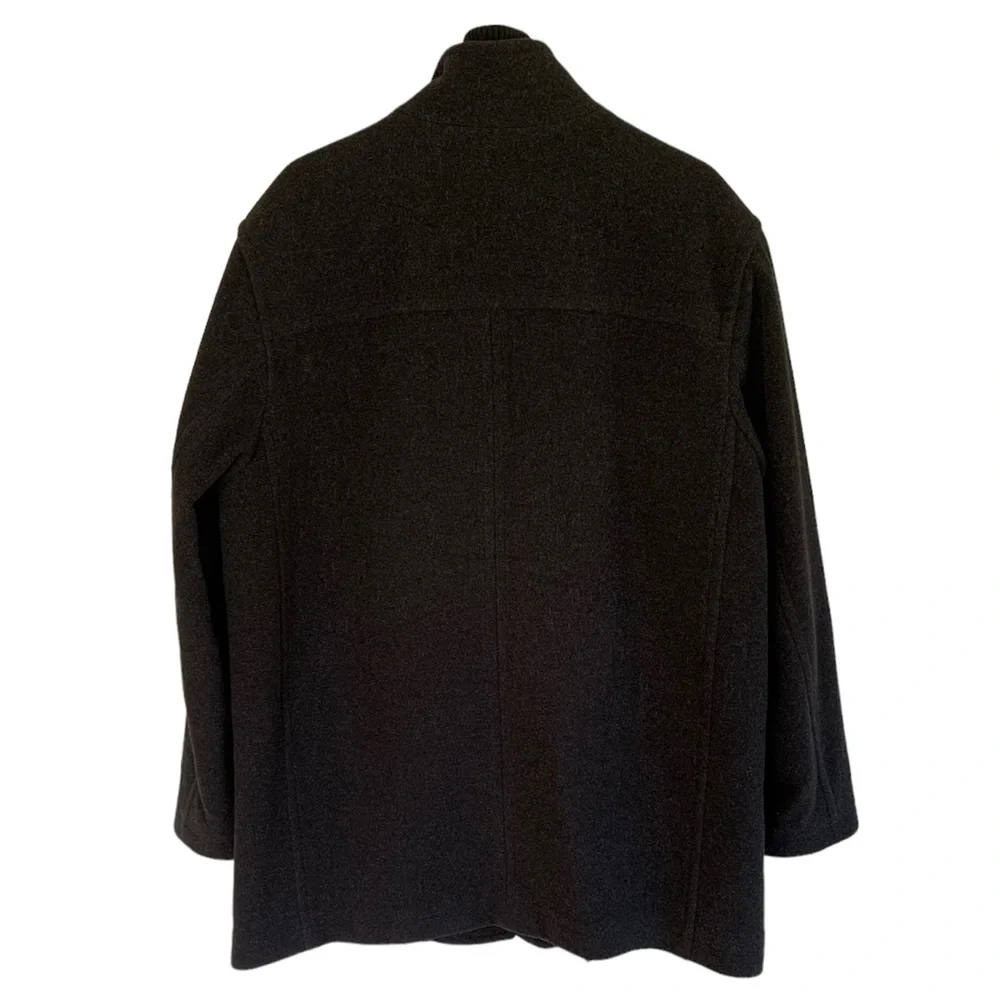 Andrew Marc Charcoal Wool Blend Bib Overcoat - Picture 3 of 10